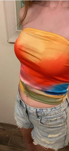 Colorful Backless Bandeau Top