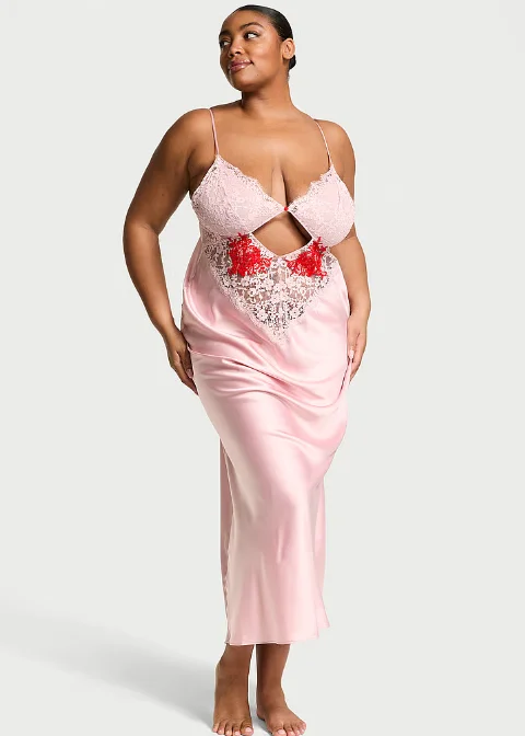 Victoria's Secret Dare to Dream Lace & Satin Long Slip