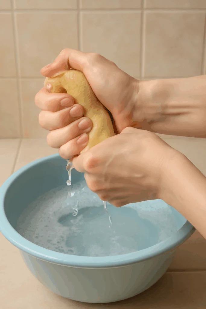 squeeze out water from bra pads
