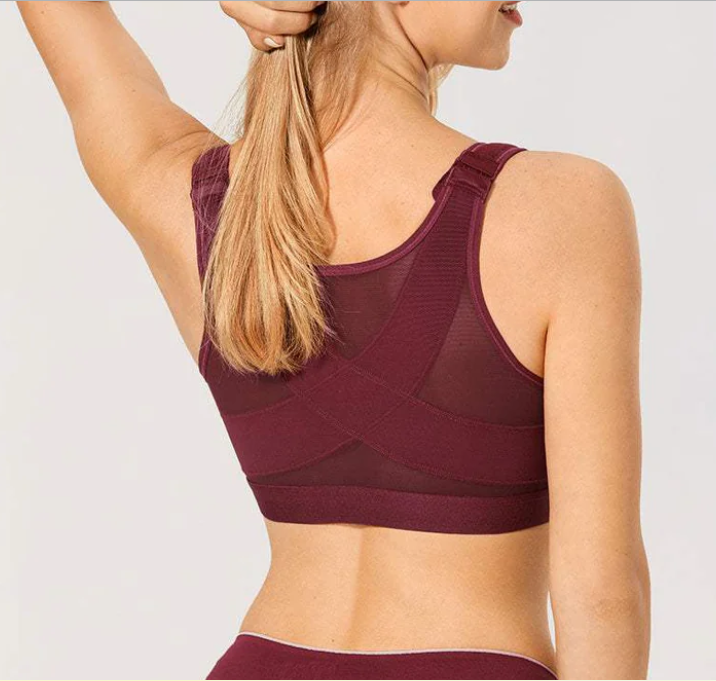 X-Back Posture Support Front Closure Wireless Full Coverage Bra