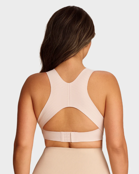 Front Closure Cross-Back Wireless Posture Bra